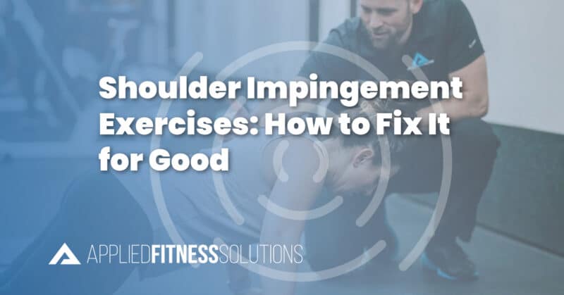 Exerciser performing resistance band rows to relieve shoulder impingement pain