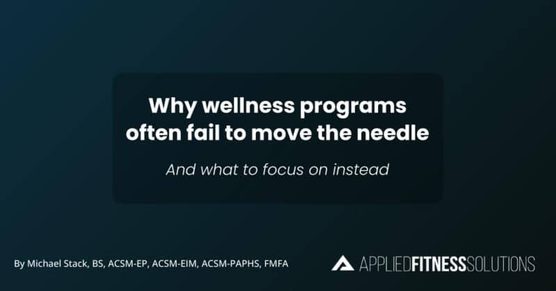 why wellness programs often fail