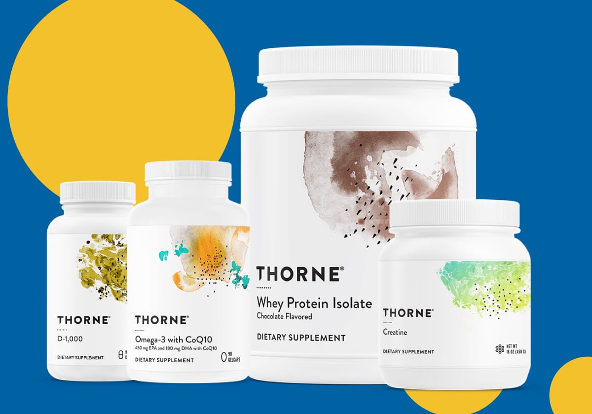 Curated Thorne supplements available through AFS